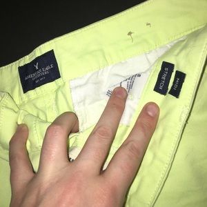 Lime yellow summer shorts AE